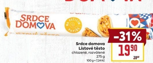 Těsto listové rozválené Srdce Domova