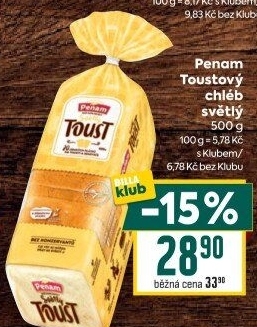 Toustový chléb Penam