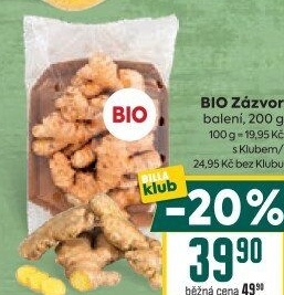 Zázvor čerstvý bio