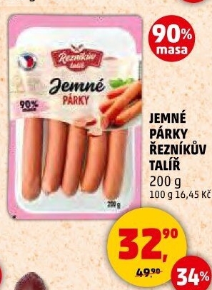 Párky jemné Řezníkův talíř
