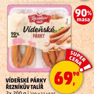 Párky vídeňské Řezníkův talíř