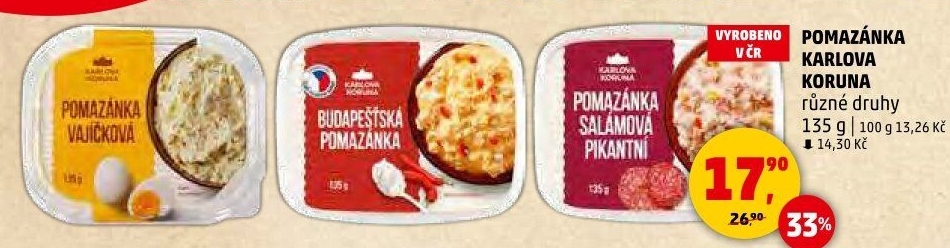 Pomazánky Karlova Koruna