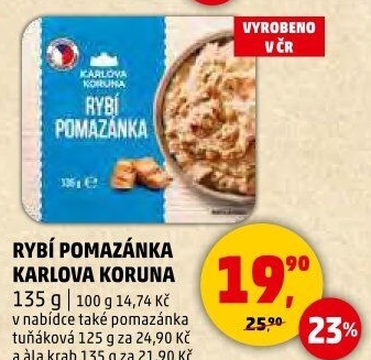 Rybí pomazánka Karlova Koruna