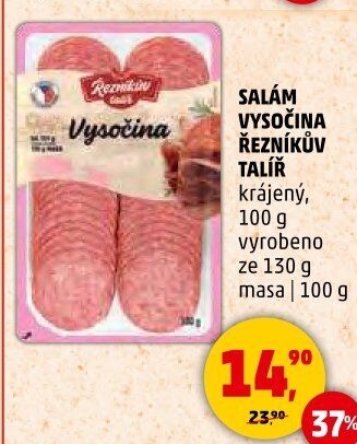 Salám Vysočina Řezníkův talíř