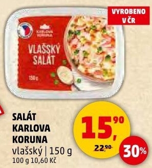Salát vlašský Karlova Koruna