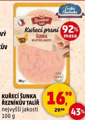Šunka kuřecí Řezníkův talíř