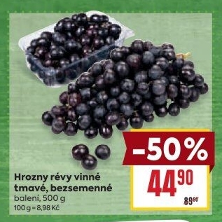 Hrozny tmavé bezsemenné
