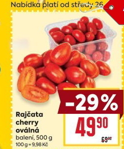 Rajčata cherry oválná
