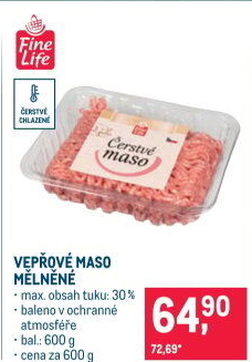 Mleté maso vepřové Fine Life