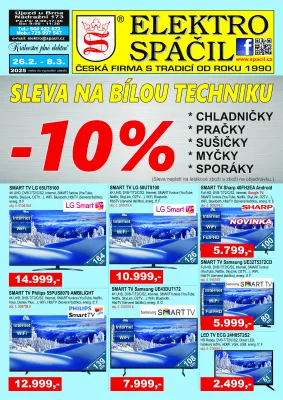 akční leták Elektro Spáčil 26.2.2025-8.3.2025