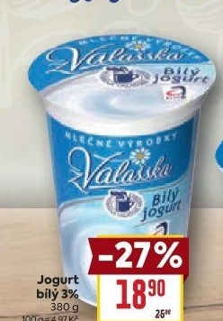 Bílý jogurt z Valašska Mlékárna Valašské Meziříčí