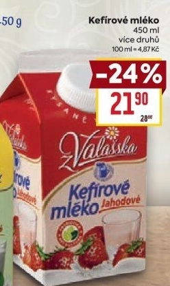 Kefírové mléko ochucené Mlékárna Valašské Meziříčí