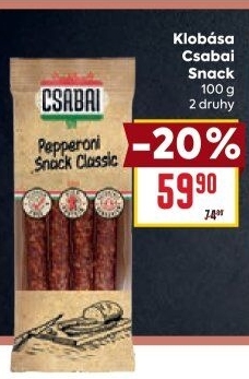 Klobása Csabai snack Gornický