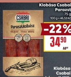 Klobása Parazst Csabai