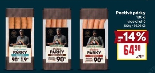 Párky poctivé Kostelecké uzeniny