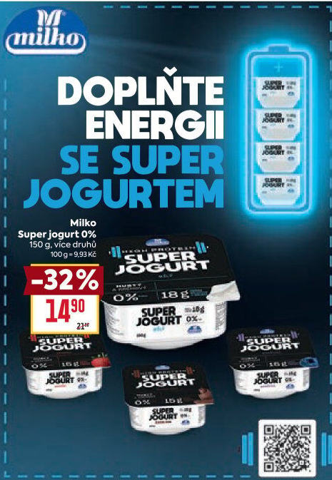 Super jogurt ochucený High protein 0% Milko