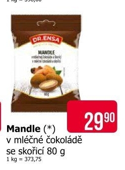 Mandle v čokoládě a skořici Dr. Ensa