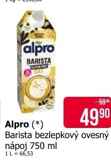 Nápoj ovesný bez lepku Barista Alpro