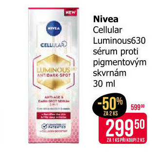 Sérum proti pigmentovým skvrnám Cellular Luminous630 Nivea