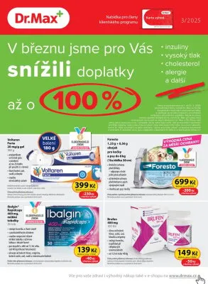 akční leták Dr. Max 1.3.2025-31.3.2025