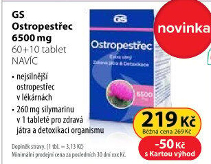 Doplněk stravy Ostropestřec GS