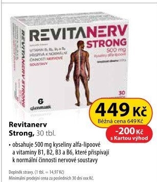 Doplněk stravy Revitanerv Strong Glenmark