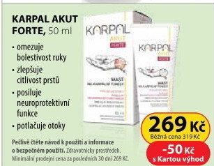 Mast na karpální tunely Karpal Akut Forte
