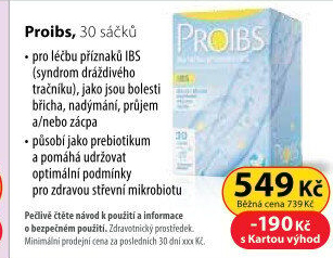 Rozpustné sáčky k léčbě příznaků IBS Proibs