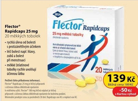 Tablety proti bolesti Rapidcaps Flector
