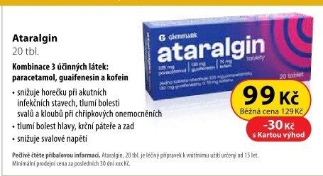 Tablety proti chřipce a bolesti Ataralgin