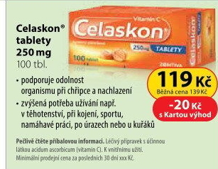 Tablety Vitamín C Celaskon