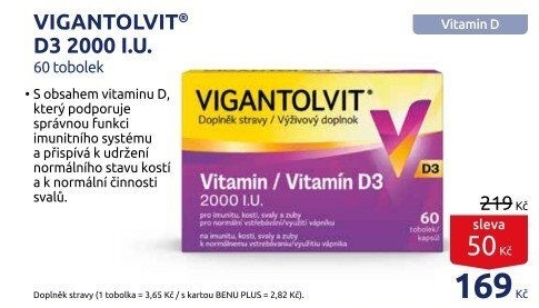 Doplněk stravy tobolky Vigantolvit D3