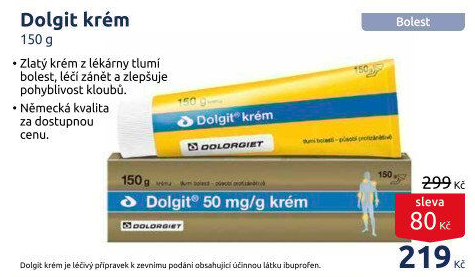 Krém proti bolesti a zánětu Dolgit