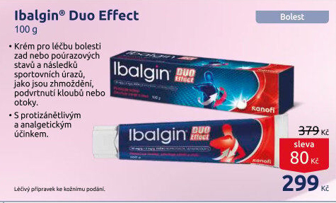 Krém proti bolesti Duo effect Ibalgin