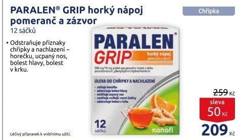 Nápoj horký Paralen Grip