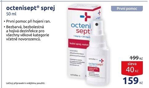 Roztok sprej na podporu hojení ran Octenisept