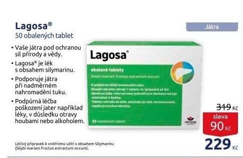 Tablety k léčbě onemocnění jater Lagosa