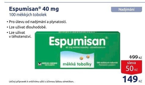 Tobolky proti nadýmání a plynatosti Espumisan