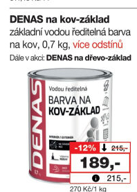 Barva na kov antikorozní základní Denas