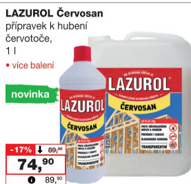 Přípravek k hubení červotoče Červosan Lazurol