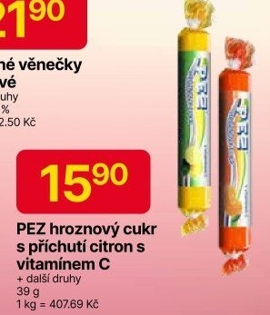 Bonbony z hroznového cukru PEZ