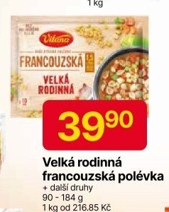 Instantní polévka Velká rodinná Vitana
