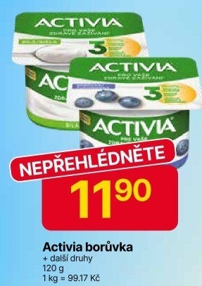 Jogurt ochucený Activia Danone