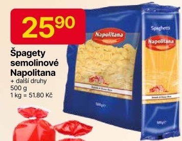 Těstoviny semolinové Napolitana