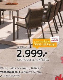 STOHOVATELNÉ KŘESLO