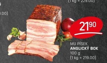 Anglický bok Maso uzeniny Písek