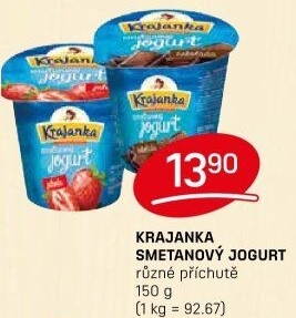 Jogurt smetanový ochucený Krajanka