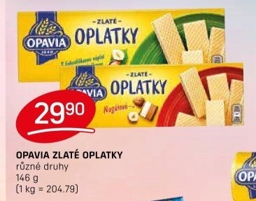 Oplatky Zlaté Opavia