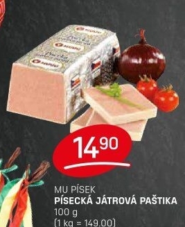 Paštika játrová písecká Maso uzeniny Písek