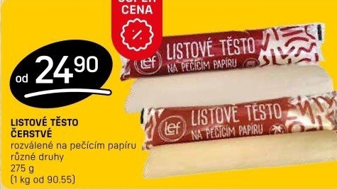 Těsto listové rozválené Lef
